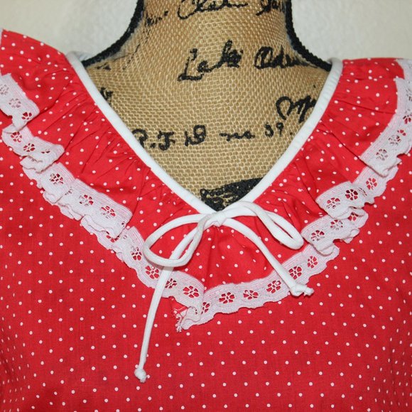 Vtg Partners Please Malco Modes Red White Square Dance Set Skirt Blouse M/L - Picture 8 of 10